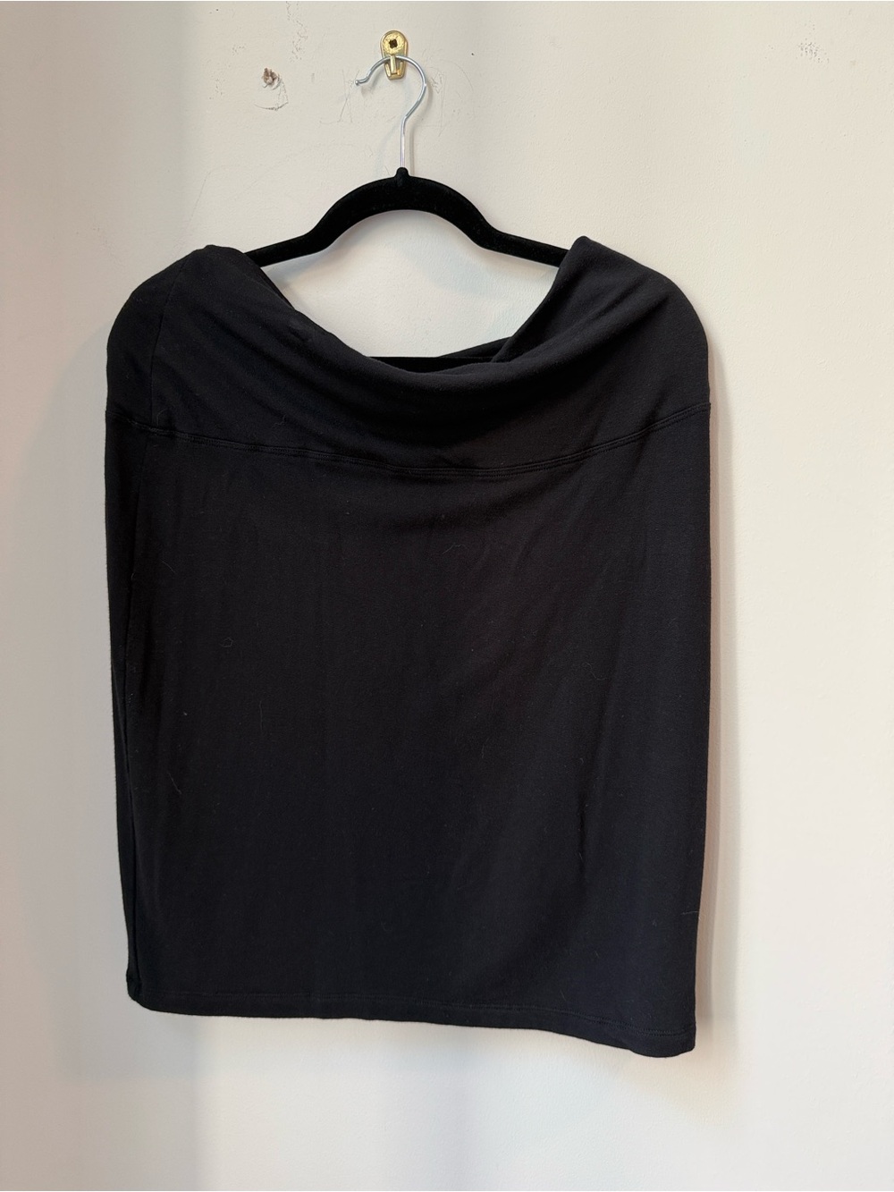 BLEUSALT Classic Black Pencil Skirt with Fold-Over Waist- size XL/5
